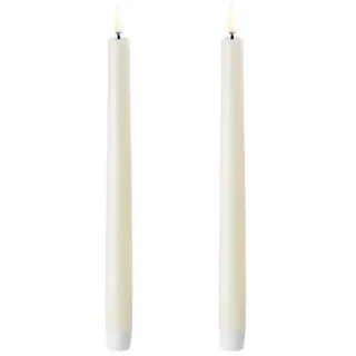 uYuni LED Stabkerzen 2,3 x 25 cm weiß