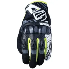 FIVE 830222 Motorradhandschuhe, Urban High Performance, RS-C, Carbonhülle, 1 KP, Weiß Gelb, L