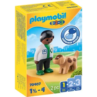 PLAYMOBIL 70407 Tierarzt mit Hund - Bunt