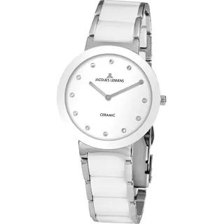 Jacques Lemans Monaco Keramikuhr weiß 34 mm 1-1955A