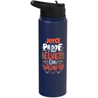 Elf Joyce Spruch Lustiger Weihnachtsfreude Name Personalisiert Stainless Steel Insulated Water Bottle
