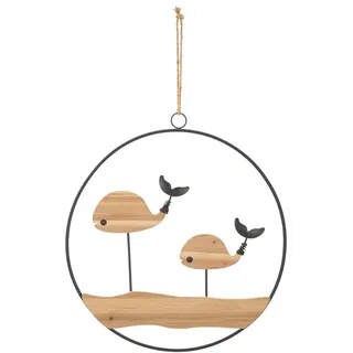 Wanddeko , Naturfarben, Schwarz , Holz, Metall , Tanne , 56x60x2 cm , Bilder & Rahmen, Wanddeko