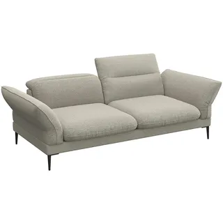 flexlux Couch 100% Polyester 2,5-Sitzer Grau