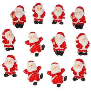 Operitacx Weihnachtsmann Dekor Aus Resin 3X2X2Cm Kreative Mikrolandschaft Figur FüR Festliche Weihnachtsdeko Und Bastelarbeiten