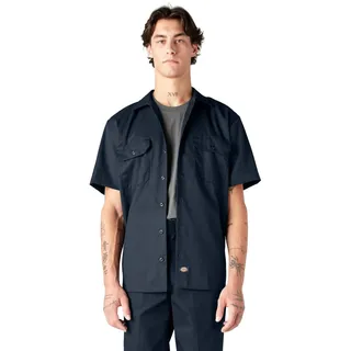 Dickies Herren Regular Fit Freizeit Hemd Shrt/S Work Shirt, Kurzarm, Blau (Dark Navy DN), Gr. XXX-Large (Herstellergröße: 3XL)