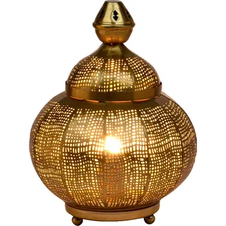 Orientalische Deko Tischlampe Nachttischlampe Lampe Jamala Gold - Gold