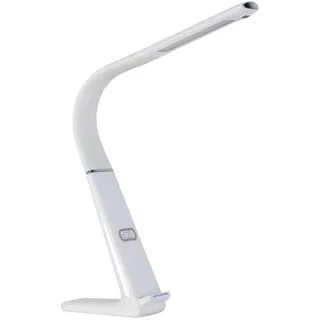 Novel Led-Schreibtischleuchte , Weiß , Kunststoff , Uni , 13x48x6.5 cm , USB-Anschluss zum Laden von Smartphones, USB-Anschluss zum Laden von Kameras, USB-Anschluss zum Laden von I-Phones, Flexarm, kabelloses Laden, Farbtemperaturwechsler, einfach zu transportieren , Lampen & Leuchten, Innenbeleuchtung, Tischlampen, Schreibtischlampen