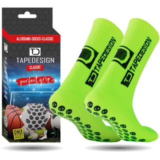 Tapedesign "Classic - 1 Paar Rutschfeste Fußball Socken mit gummierten Noppen (Unisex) - Fussball-Socken mit Grip für Damen & Herren - Anti-Rutsch Fußballsocken - Sportsocken atmungsaktiv