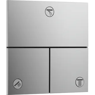 Hansgrohe ShowerSelect Comfort E Ventil, Unterputz, 3 Verbraucher, eckige Rosette, 15573000