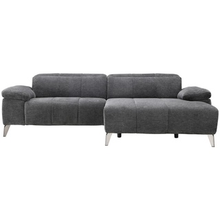 Livetastic Ecksofa , Dunkelgrau , Textil , Ottomane rechts, L-Form , 262x175 cm , motorische Relaxfunktion, USB-Anschluss , Wohnzimmer, Sofas & Couches, Wohnlandschaften, Ecksofas