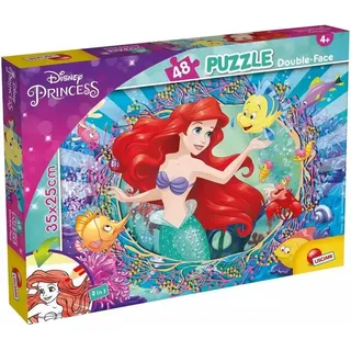 Ariel Motiv doppelseitiges Karton Puzzle in Schwarz-Weiß 48 Teile