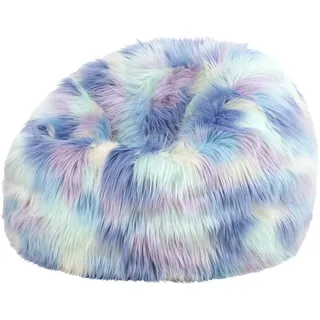 I.C.O.N. Icon Kingston Sitzsack Kinder, Unicorn, Flauschiger Kunstpelzstoff, Sitzsack Flauschig mit Füllung, Bequemer Kinder Sessel, Kuschelsessel, Lese Sessel, Schlafzimmer, Kinderzimmer, Spielzimmer