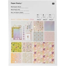Motivpapierblock Futschikato, Flower Power , 24 Blatt, 210 x 295 mm