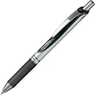 Pentel EnerGel BL77 Gelschreiber schwarz/silber 0,35 mm, schwarz