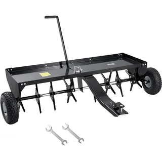 Vevor Aerifizierer, 1500x980x885 mm, Rasenbelüfter zum Hinterherziehen mit Universalkupplung, Aufsitzmäher mit abwechselnd angeordneten Eisenspikes, Rasenlüfter für Gärten, Rasenflächen, Bauernhöfe