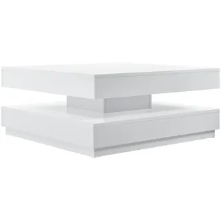 [en.casa] Couchtisch Florenz 76x76x38 cm Weiß