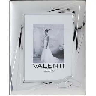 Valenti&Co Bilderrahmen aus Silber, 13 x 18 cm, ideal als Geschenk zur Hochzeit oder für Mama und Papa.