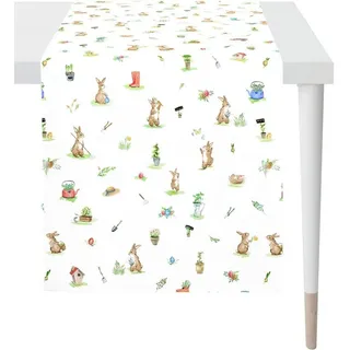 APELT »6812 HAPPY EASTER, Osterdeko, Ostern« Digitaldruck, modisches Design mit verspielten Häschen im Garten,