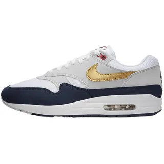 Nike Herren Air Max 1 Sneaker, Obsidian Metallic Gold White, 44 EU