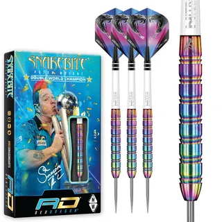 RED DRAGON Darts – Peter Wright Snakebite 1 Series 22g – 85% Wolfram– Profi Dartpfeile Metallspitze mit Dart Flüge und Schäften