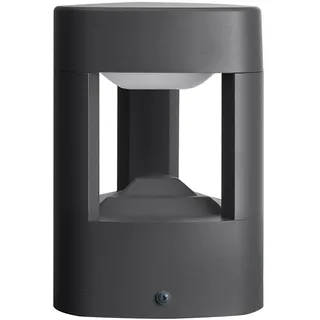 Lucande LED Außenleuchte Pirron (spritzwassergeschützt (Modern) in Schwarz aus Aluminium (90 flammig,) - Wegeleuchte Pollerleuchte Wegelampe Sockelleuchte