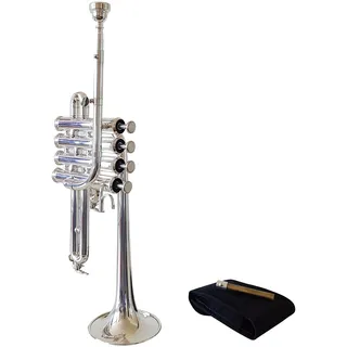 SYMPHONIE WESTERWALD Piccolotrompete Piccolo Trompete Hoch B Trompete, Monel Ventile, versilbert, Piccolotrompeten Zubehör