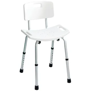 Wenko Secura Dusch- und Badhocker mit Rückenlehne anthrazit