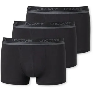 SCHIESSER Uncover Cotton Boxershorts schwarz XXL 3er Pack