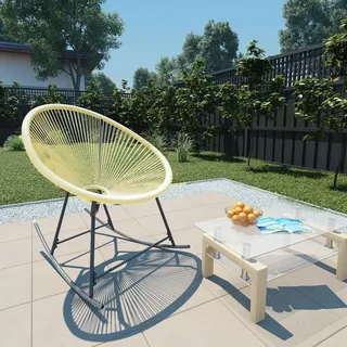The Living Store Outdoor-Acapulco-Stuhl Poly-Rattan Beige - Braun