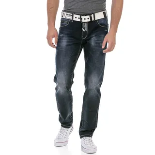 Cipo & Baxx Regular-fit-Jeans mit markanter Waschung, blau