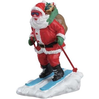 Lemax Weihnachtsmann mit Ski Winter Deko Weihnachten Deko Figuren