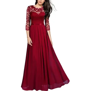 Abendkleider Elegant Für Hochzeit Ballkleid A-Linie Prom Kleider Hochzeitsgäste Satin Kleid Damen Verlobungskleid Formal Dresses for Women Lang