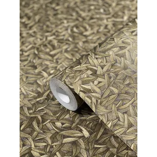 marburg Tapete Gold Floral Blatt Blätter Pflanze Klassisch Kollektion Glööckler Imperial Schlafzimmer Wohnzimmer oder Küche Made in Germany 10,05m x 0,70m 52504 BEKANNT AUS DEM TV!