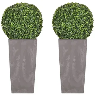 Wellhome Urbi Square Quadratischer Topf 55x29x29.5 Cm 2 Einheiten - Grey - One Size