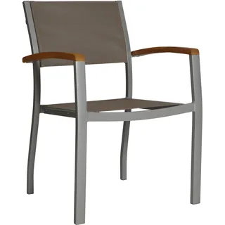 Merxx Monaco Gartenstuhl 59 x 56 x 85 cm grau 1 St.