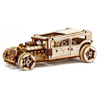 Wooden.City Hot Rod 3D Holzpuzzle Auto Mechanisches Modell