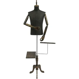 150-180cm Höhenverstellbar Schneiderpuppe Schaufensterpuppe Male Mannequin Kleiderpuppe Flexibler Mannequin Gliederpuppe für Bekleidungsgeschäfte, Brustumfang 96 cm,Taille 82 cm,Hüfte 92 cm (Black)