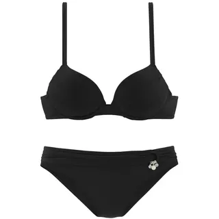 s.Oliver Push-Up-Bikini Damen schwarz Gr.34 Cup C