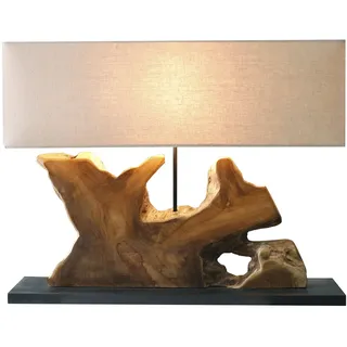 SalesFever Tischleuchte Treibholz Beige
