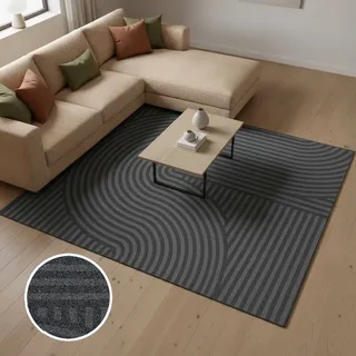 Fußmatte OTTO HOME "Sammo, Schmutzfangmatte, Teppich, für Hausflur und Wohnbereiche", anthrazit, B:190cm H:5mm L:230cm, Kunstfaser, Teppiche, Fußmatte, Indoor, Eingangsmatte, Design, Scandi, Zen, rutschfeste Unterseite