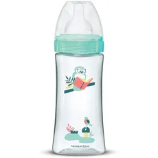 Dodie Babyflasche, Antikolik Initiation+, grün, Valentin, 330 ml, +6 Monate, runder Sauger, Fluss 3