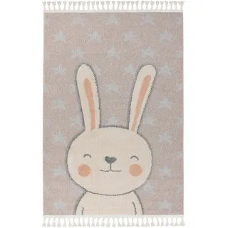 Obsession Kinderteppich , Multicolor , Textil , Hase , rechteckig , 120x170 cm , für Fußbodenheizung geeignet , Teppiche und Böden, Teppiche, Kinderteppiche