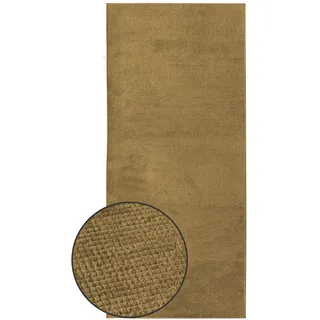 KARAT Premium Teppichläufer gewebt - 80 x 400 cm, Beige - Flauschiger Baumwoll Teppich - Läufer für Küche, Flur & Wohnraum - Flurläufer Küchenläufer Flurteppich (Azade)