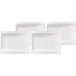 Villeroy & Boch Frühstücksteller NewWave 26 x 20 cm 4er Set weiß