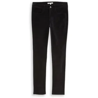 TOM TAILOR Denim Damen 1048874 TTNELA EXTRA Skinny Samthose, 14482-Deep Black, M