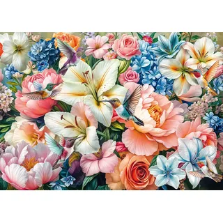 Schmidt Spiele 58891 Blumen in Pastell, 1000 Teile Puzzle