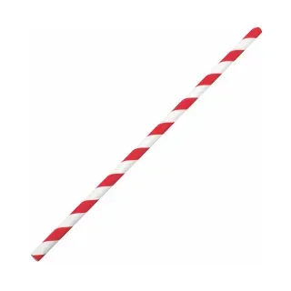 NATURESTAR Strohhalm aus Papier CLASSIC, rot-weiß, Trinkhalm für Cocktails, Drinks, Limonaden und Erfrischungsgetränke, 1 Packung = 100 Stück, rot-weiß