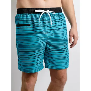 feel good Badeshorts, türkis, gestreift