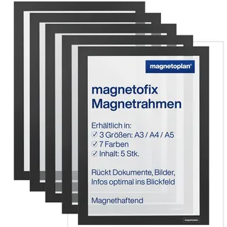 Magnetoplan Magnetrahmen Magnetoplan Schwarz A3 5 St.
