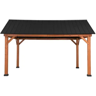 Pavillon , Holz , Zeder , 399.5x291.5x335.5 cm , wetterfest , Sonnenschutz, Pavillons